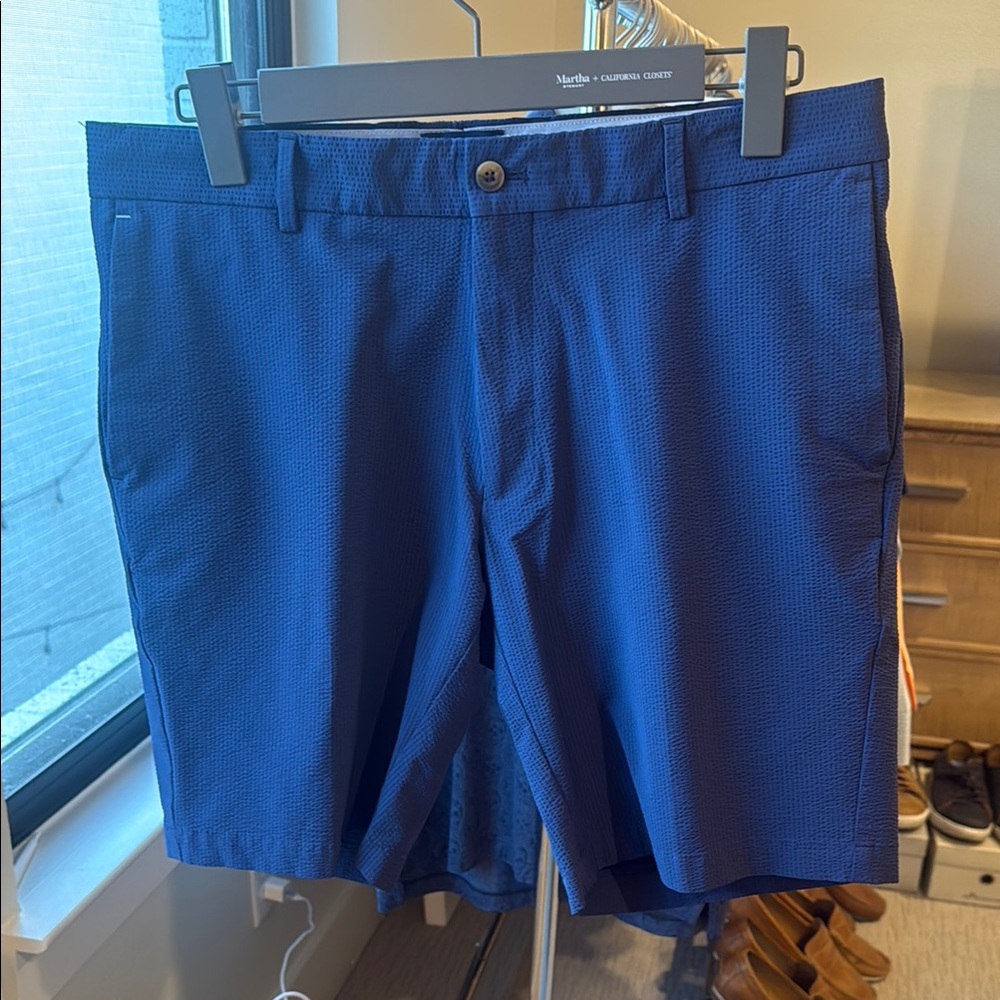Peter Millar Blue Flat Front Shorts Casual Style